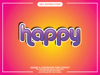 simple fun text style editable font effect