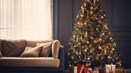 Happy new year and christmas concept