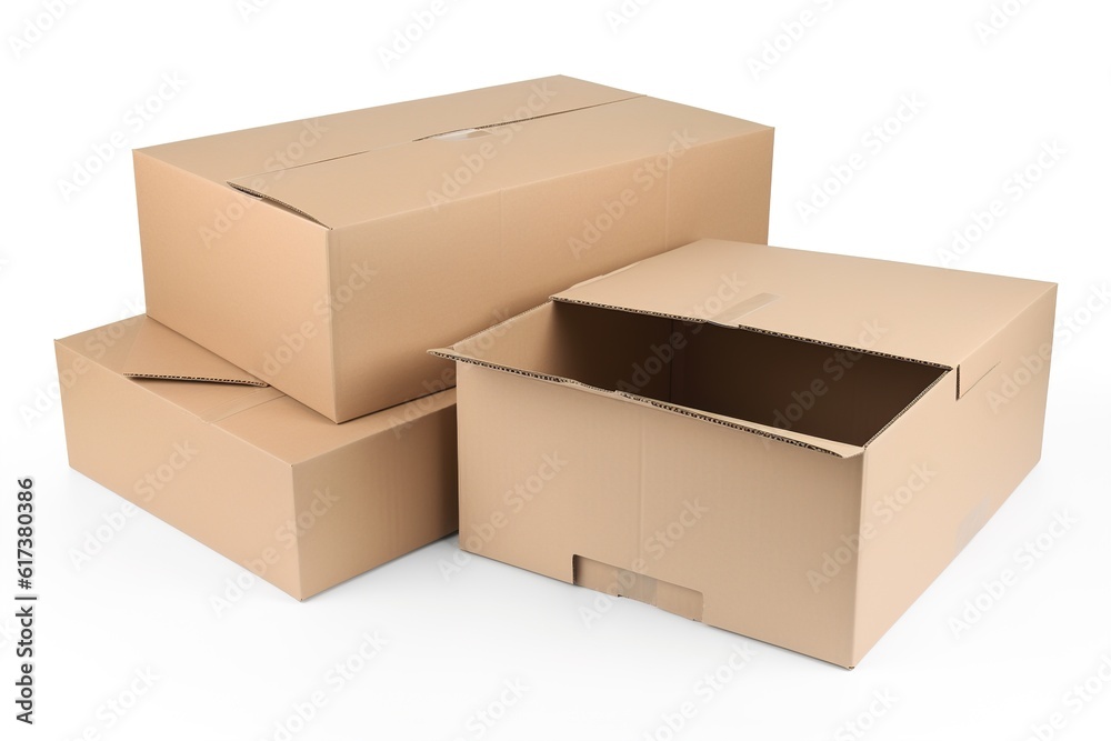 Poster box packaging isolated on white background. generated by ai.