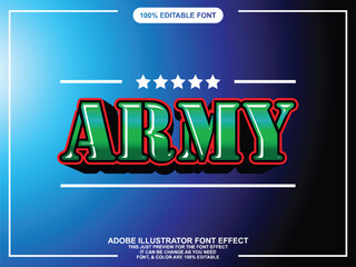 army text style editable font effect
