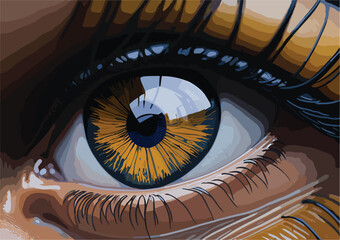 Realistic beautiful women eye
