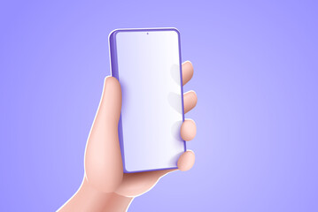 Smartphone in the hand. Mobile device smart phone. Vector