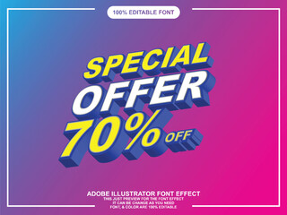 bold isometric text style editable font effect