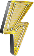 Obraz premium Raio 3d dourado