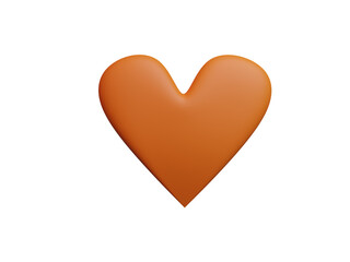 orange heart, romance, romantic, set, shape, social, sweet