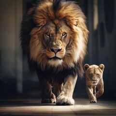Fototapeta na wymiar The Great Formidable Lion