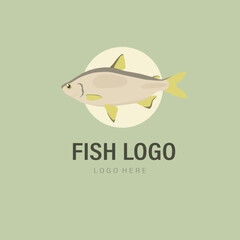 illustration of a fish on a plate