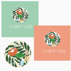 Logo with flowers