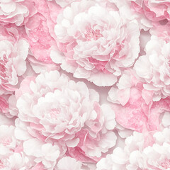 Pink peonies illustrated background