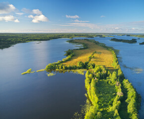 Aerial view of the famous Kizhi Pogost