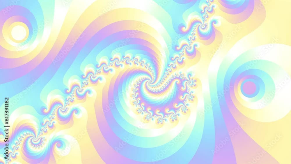 Aufkleber 4k footage. Abstract futuristic fractal shapes. Endless spiral. Fractal background