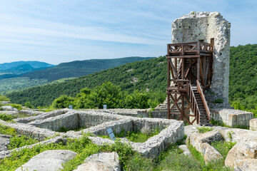 Ruins of the tower and the ancient city of Perperikon in Bulgaria