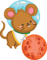 a vector of astronauts mouse