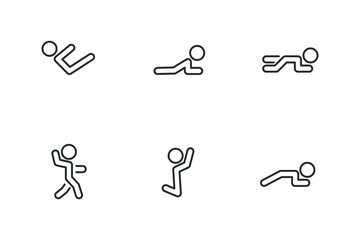 Sport and fitness icon set vector design.