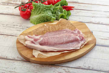 Raw pork steak for grill