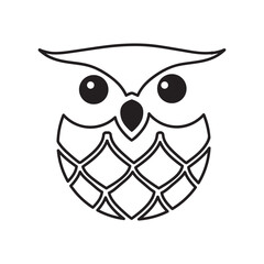 Cute Little Owl on White