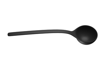 Black plastic spoon 3d