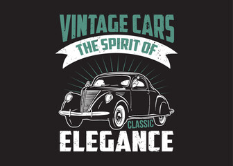 vintage car t-shirt design, old car, car vector, custom old car, vintage elegant design
