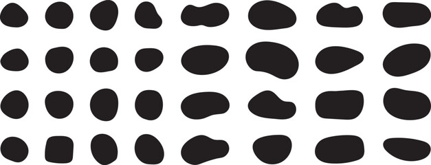 Set of cute abstract shapes.Vector loose frame.