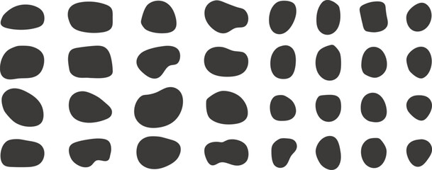 Set of cute abstract shapes.Vector loose frame.