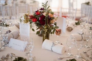 Flowers on table at event
