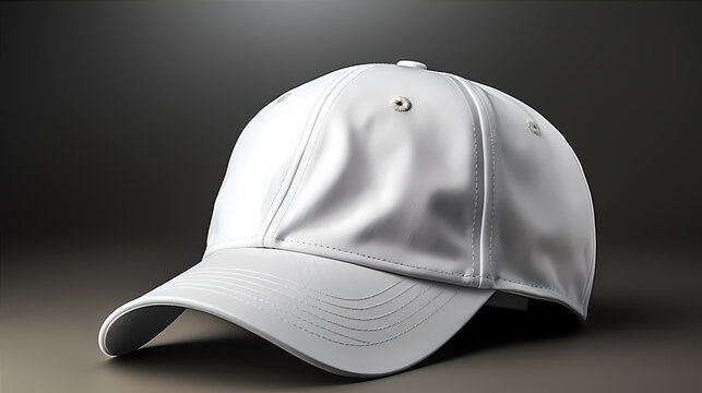 White baseball hat or cap. Mock up template for custom design.