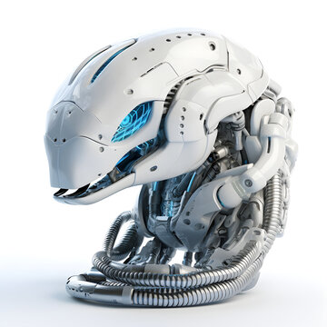 futuristic cobra snake head robot
