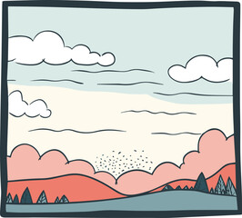 minimalist artwork frame asset, pastel coloured wall art