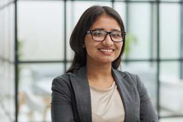 portrait of a pretty young female office worker