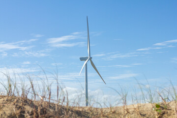 wind turbine in the wind