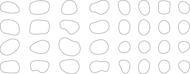 Set of cute abstract shapes.Vector loose frame.