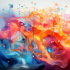 Multicolored Musical Abstract Background