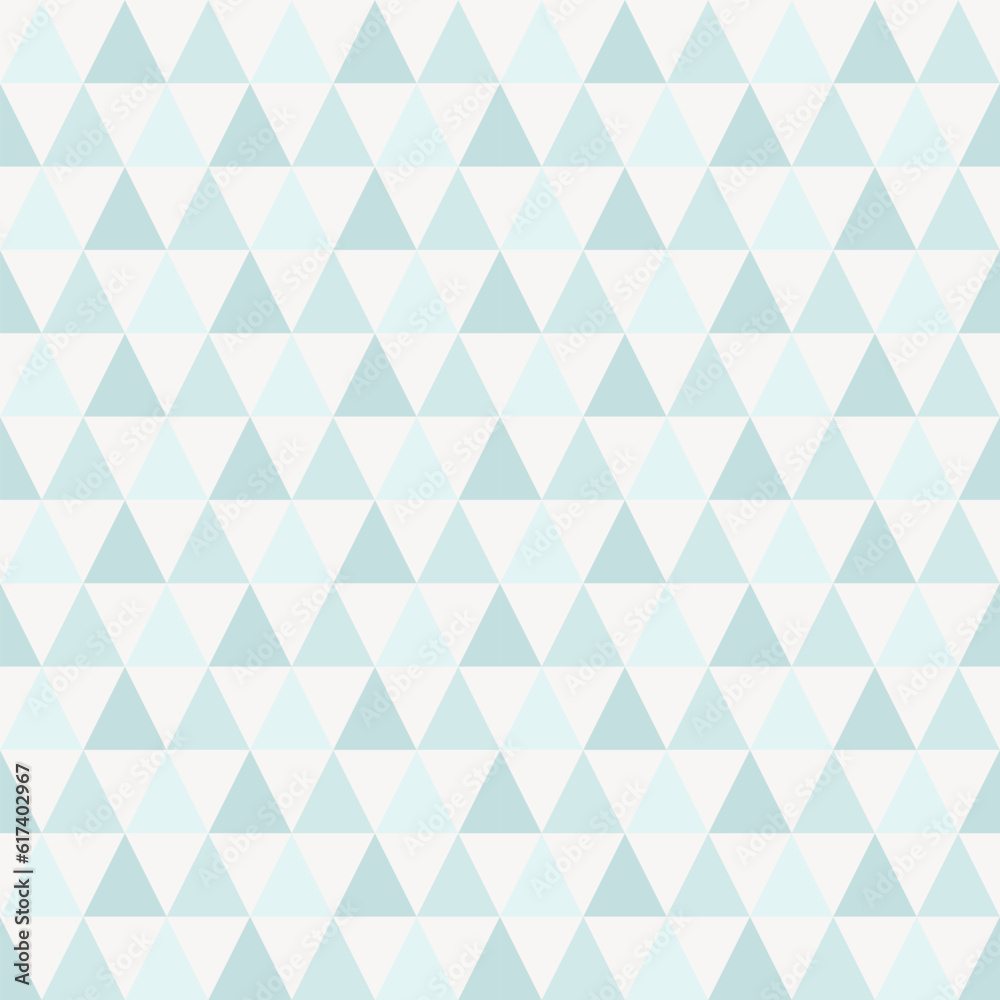 Wall mural abstract background of triangle geometric with monotone blue color. vector seamless pattern ready to