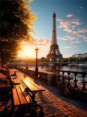Tuinposter  Beautiful landscape created by artificial intelligence Paris © Imagine Design