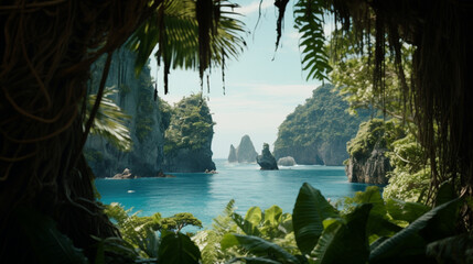 Obraz na płótnie Canvas tropical paradise island