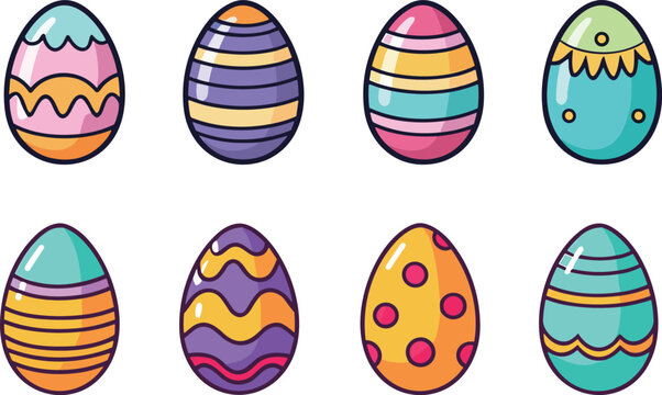 Single Easter egg set illustration