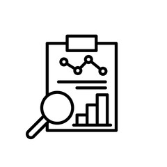 Business analytics icon vector. Data analysis illustration sign. data science symbol. profit graph logo.