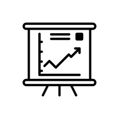 Business analytics icon vector. Data analysis illustration sign. data science symbol. profit graph logo.