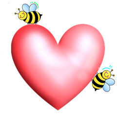 bee and heart