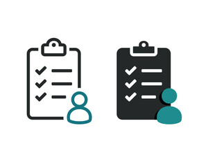 Document survey icon. Illustration vector