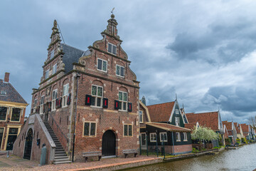 Fototapeta na wymiar Town hall and weigh house of De Rijp in The Netherlands