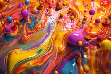 abstract colorful 3d paint swirl background texture