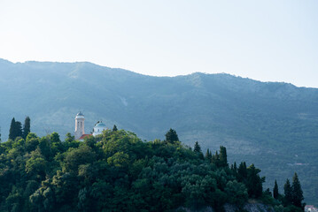 Kotor Bay view of the mountains Montenegro
