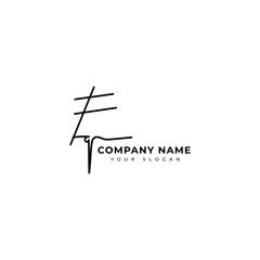 Fq Initial signature logo vector design