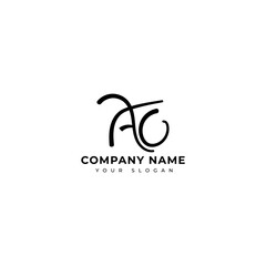 Ao Initial signature logo vector design