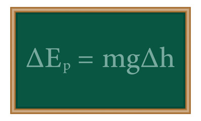 Fototapeta premium change in gravitational potential energy formula. Physics resources for teachers and students.