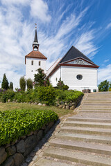 Nordborg Kirke, church above the city on the island of Als, Denmark