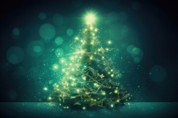 Fototapeta na wymiar Christmas Tree Delight. Generative AI