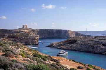 Cliffs and Sea from Comino Island, Malta