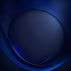 abstract blue background with circles - Dark Blue and Black Circle Background - Generative AI
